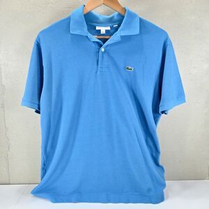 Lacoste Classic Fit Blue Short Sleeve Crocodile Logo Polo Shirt Sz 2XL